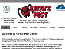 Tablet Screenshot of keithspest.com